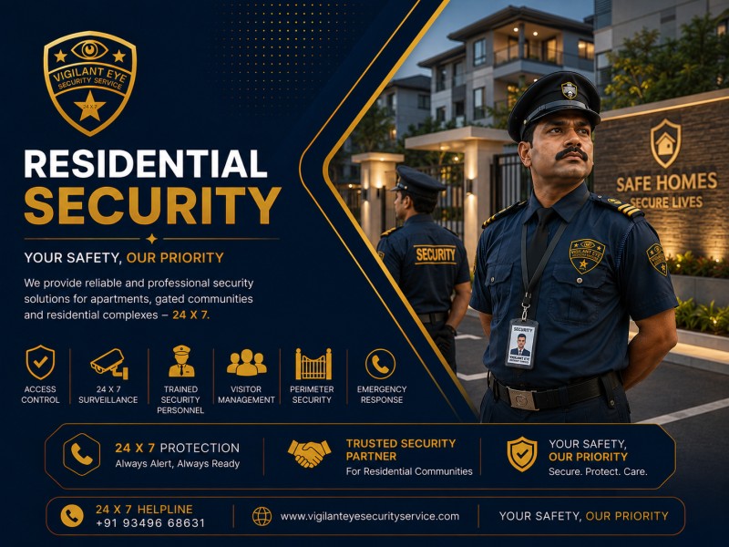Security guard at a residential apartment gate
